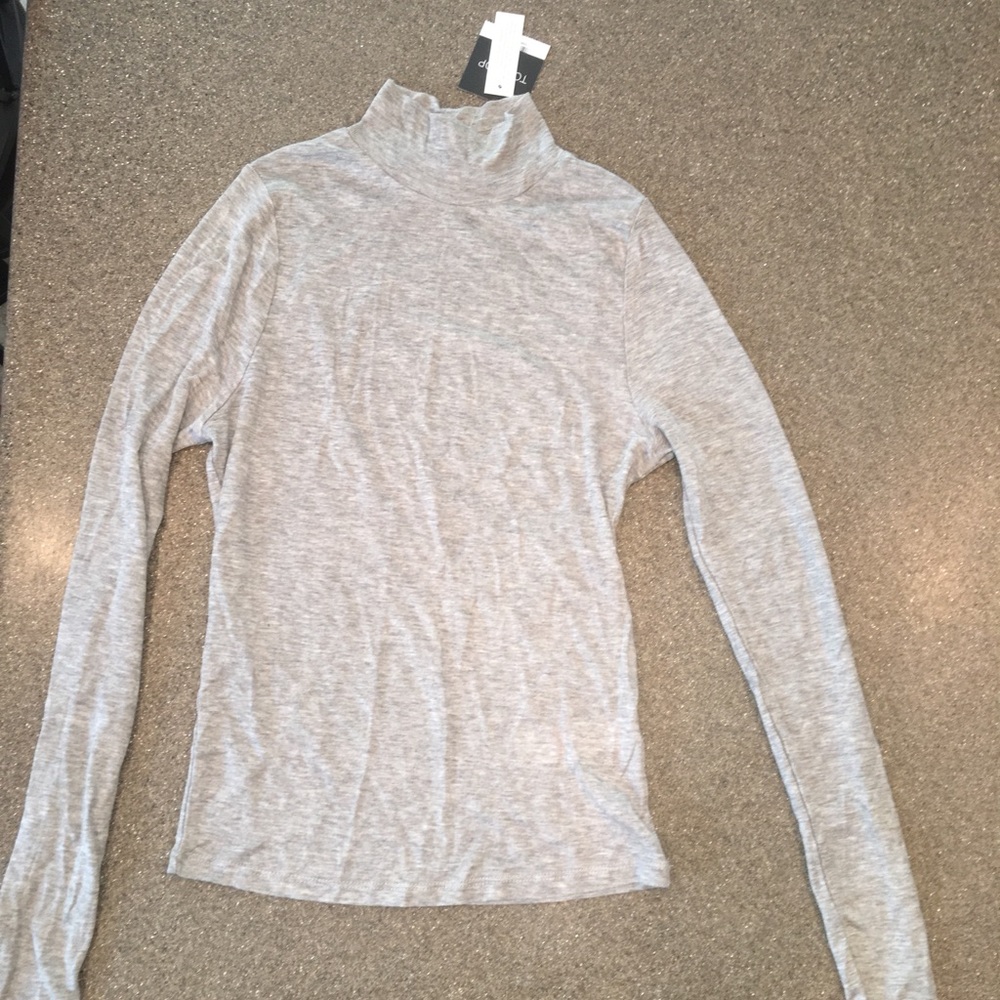 Grey turtleneck sweater